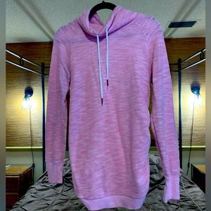 Isabel Maternity Pink Sweater with Scoop Neck and string. Size Small. Scrunch